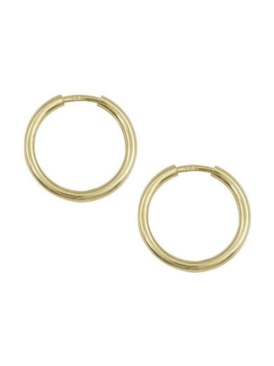 Earrings Hoops made of Gold 14K