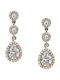 Earrings Pendants with Clip from Gold 14K with Stones