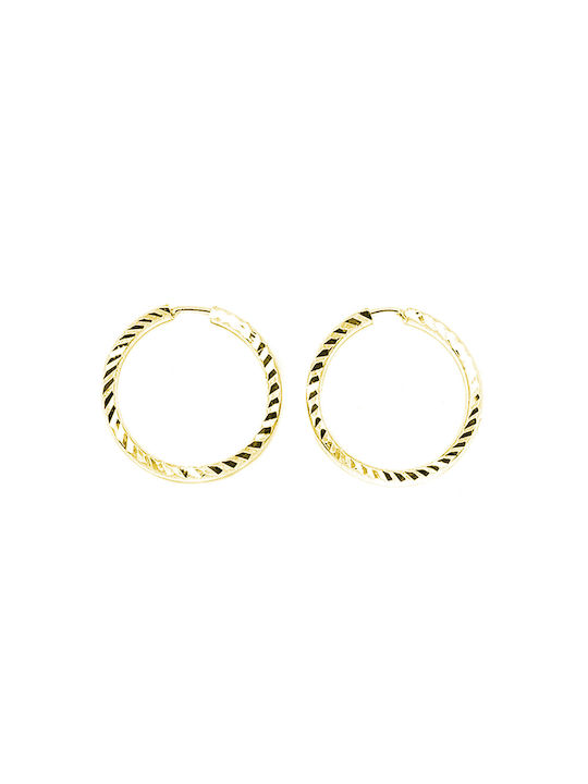 Earrings Hoops made of Silver Gold Plated