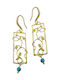 Earrings Pendants Gold Plated with Stones