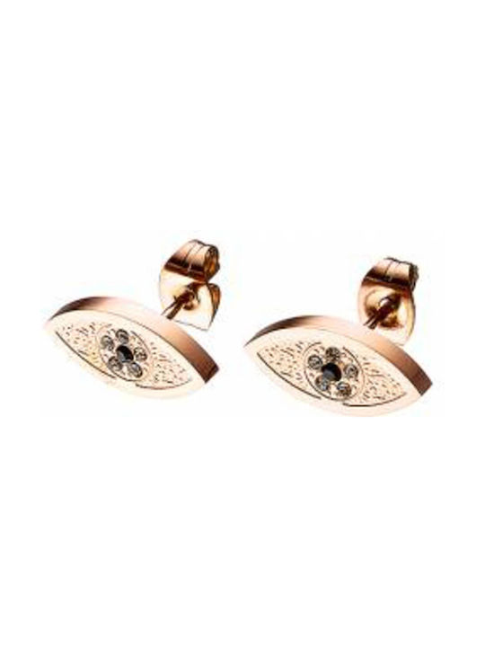 Bode Earrings made of Steel Gold Plated with Stones