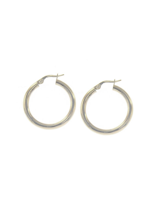 Mentzos Code Earrings Hoops made of Platinum