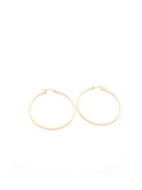 Kirkikosmima Earrings Hoops made of Silver Gold Plated