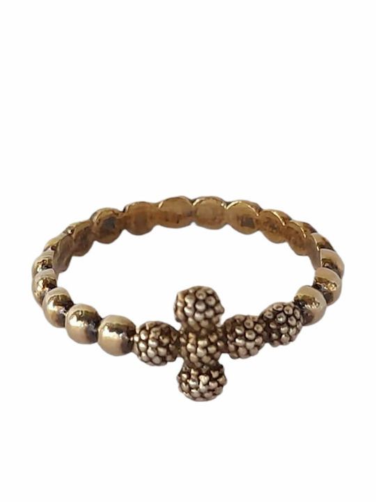 One Jewellery Γυναικείο Δαχτυλίδι από Ασήμι Επιχρυσωμένο