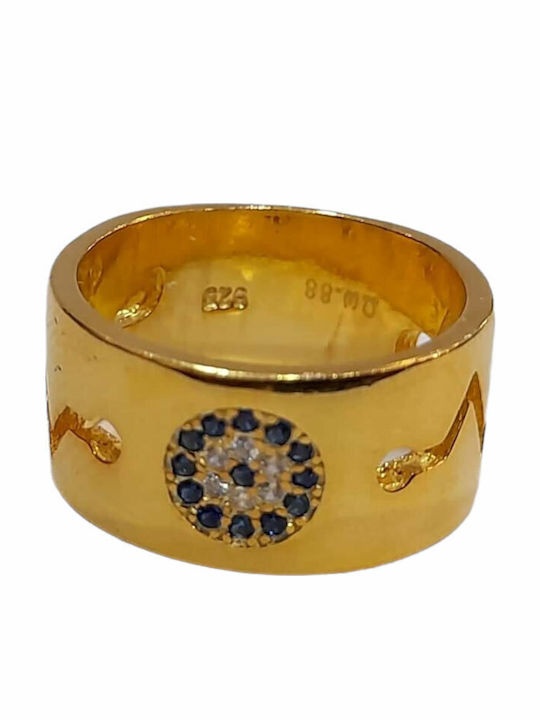 One Jewellery Γυναικείο Δαχτυλίδι από Ασήμι Επιχρυσωμένο