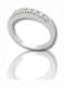 Mentzos Ring with Diamond made of White gold 18K