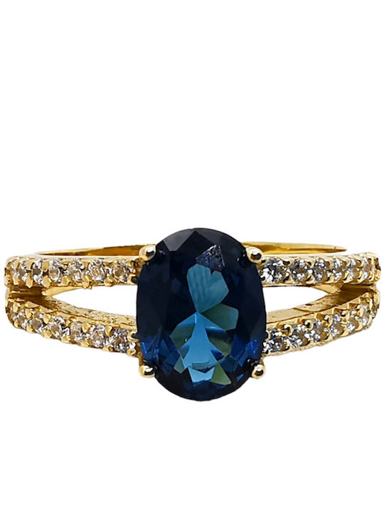Kosmima1 Damen Ring mit Steinen aus Gold 14K