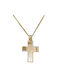 Damen Gold Kreuz 14K mit Kette