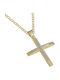 Herren Gold Kreuz 14K mit Kette