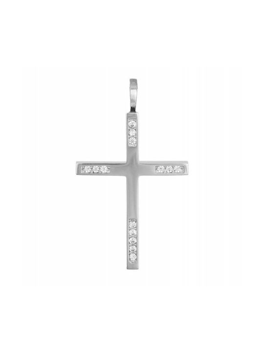 Women's White Gold Cross 14K