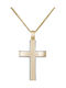 Herren Gold Kreuz 14K mit Kette