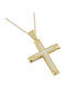 Herren Gold Kreuz 14K mit Kette