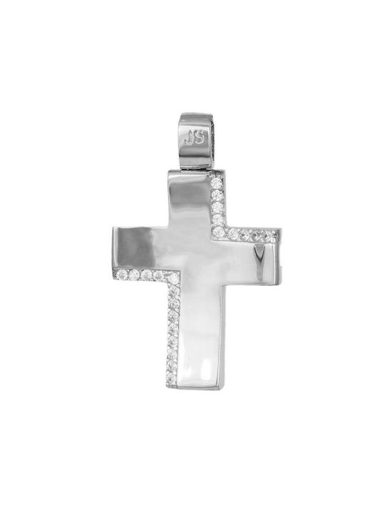 Women's White Gold Cross 14K