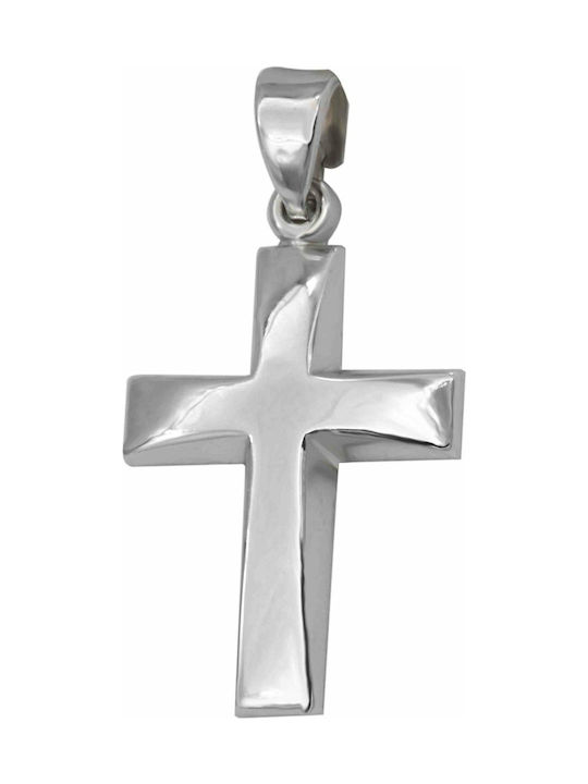 Weißgold Kreuz 14K