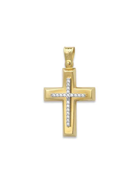 Damen Gold Kreuz 14K