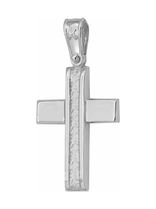 White Gold Cross 9K