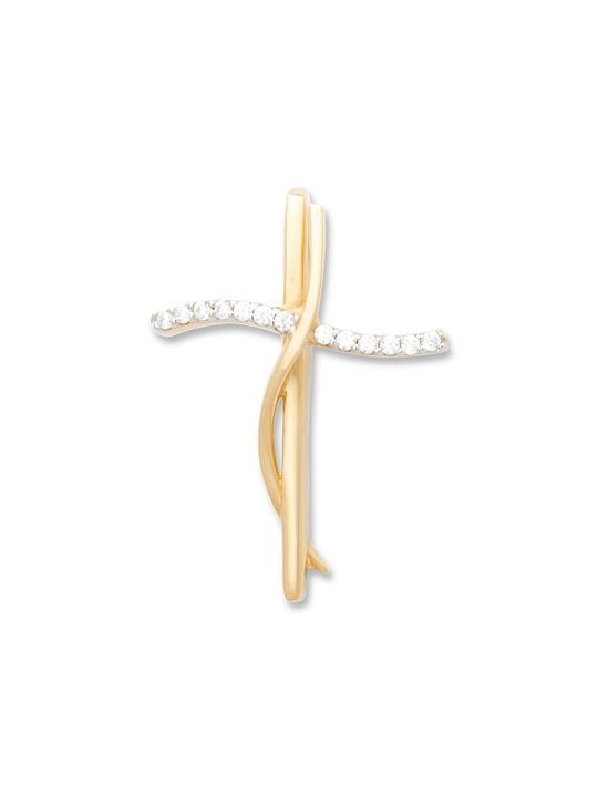 Damen Gold Kreuz 14K