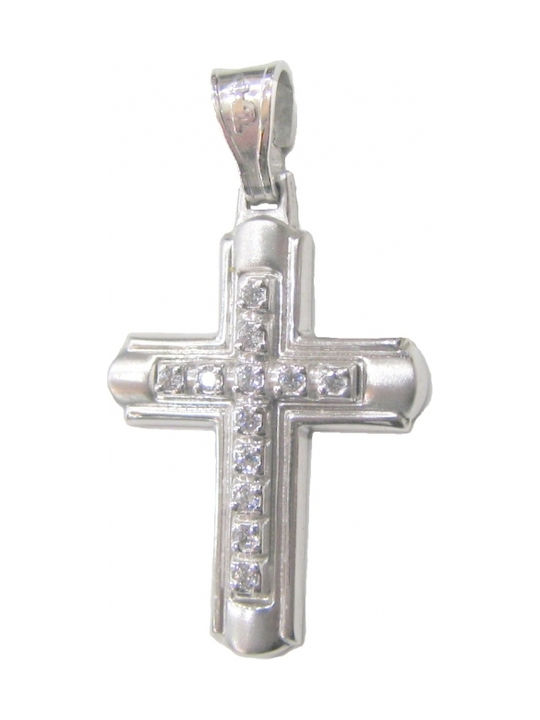 Weißgold Kreuz 14K