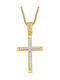 Damen Gold Kreuz 14K mit Kette