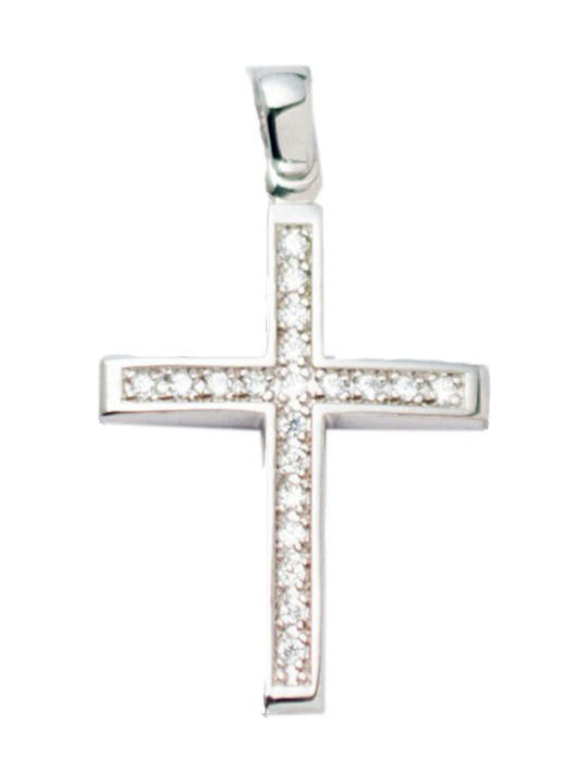 White Gold Cross 14K