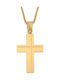 Herren Gold Kreuz 14K mit Kette