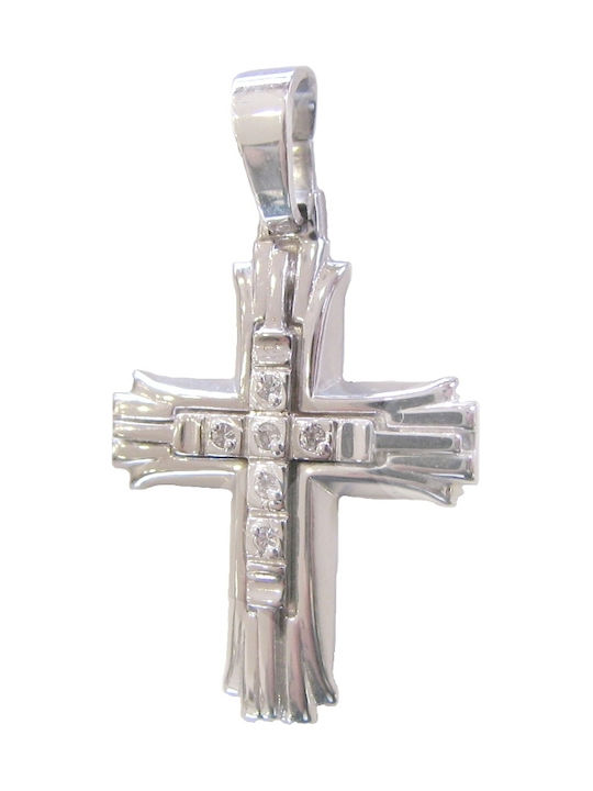 Weißgold Kreuz 14K