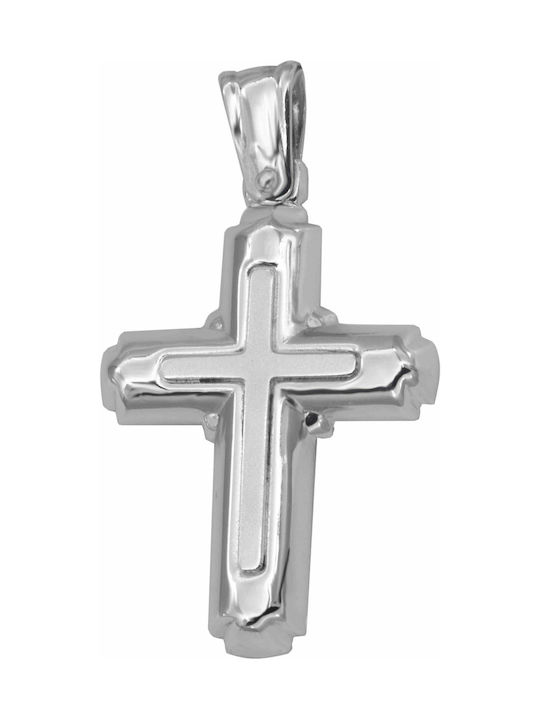 Weißgold Kreuz 14K