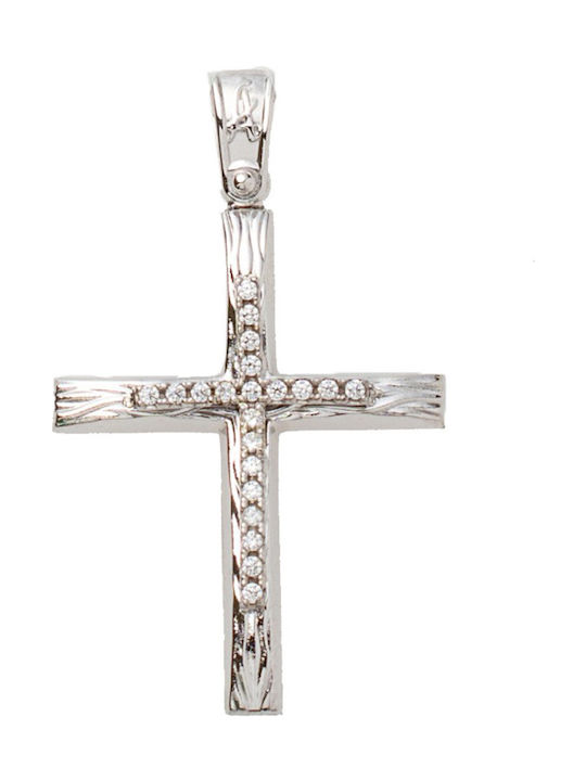 Weißgold Kreuz 14K