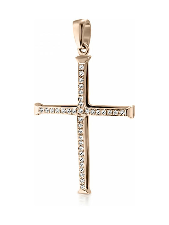 Rose Gold Cross 18K