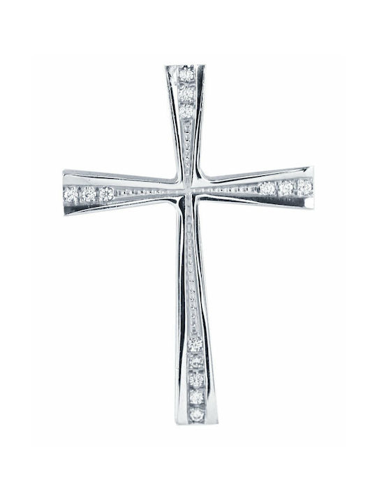 White Gold Cross 14K