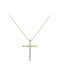 Damen Gold Kreuz 18K mit Kette