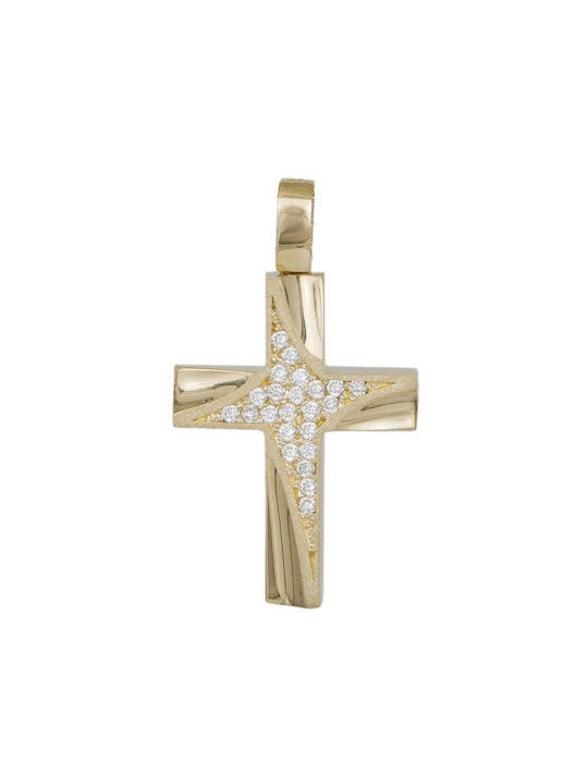 Damen Gold Kreuz 14K