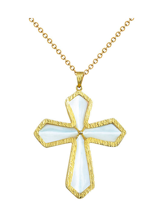 Margaritari Златен Кръст 14K с Верижка
