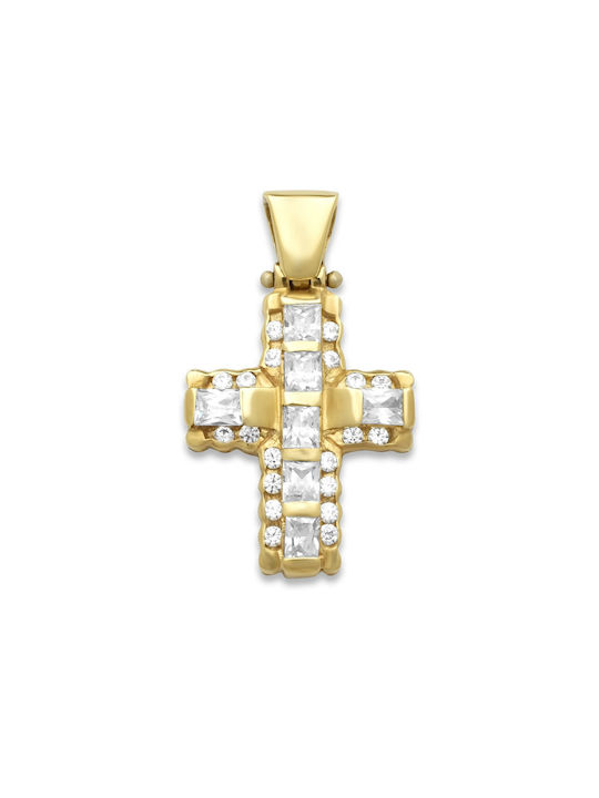 Damen Gold Kreuz 14K