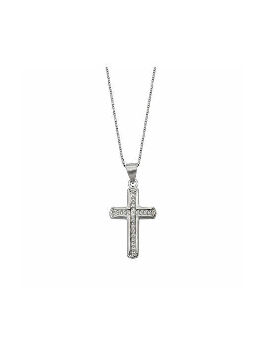 Kreuz aus Silber mit Kette