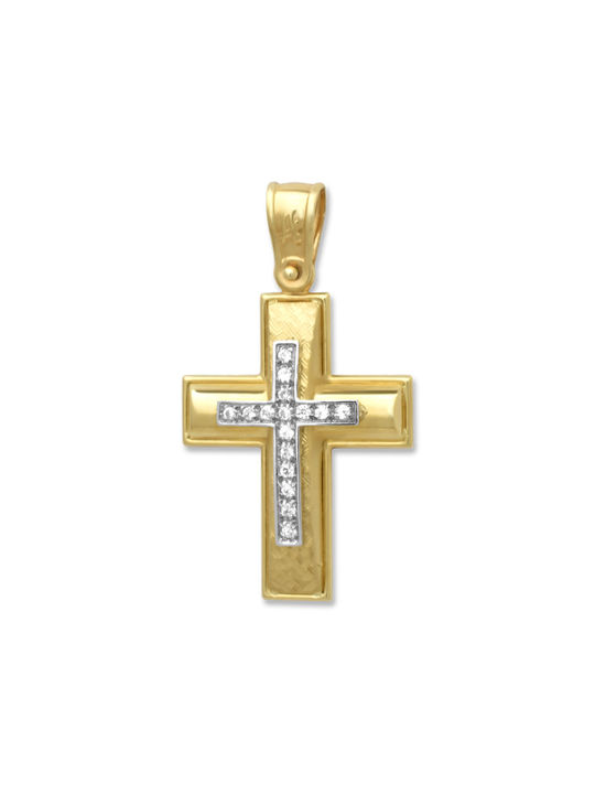 Damen Gold Kreuz 14K