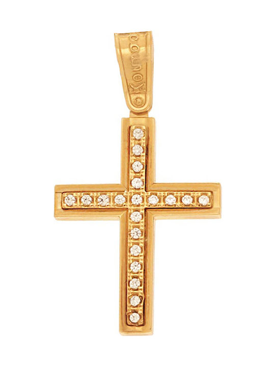 Abadianakis Damen Gold Kreuz 14K