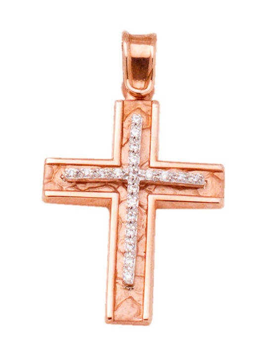 Roségold Kreuz 14K