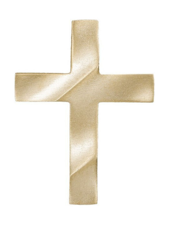 Men's Gold Cross 14K Double Sided