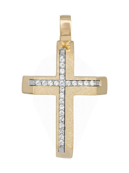 Damen Gold Kreuz 14K