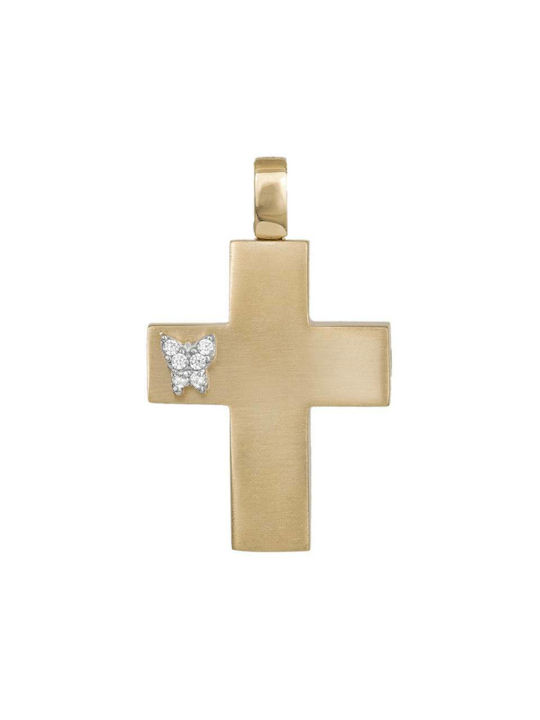 Damen Gold Kreuz 14K