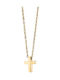 Cross from Gold Plated Steel with Chain