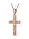 Damen Roségold Kreuz 14K