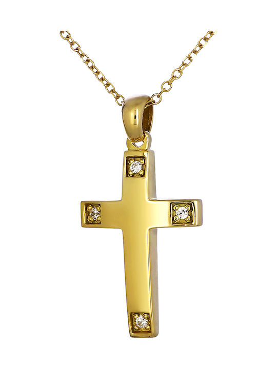 Femeiesc Aur Cruce 14K