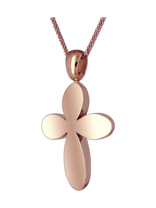 Women's Rose Gold Cross 14K