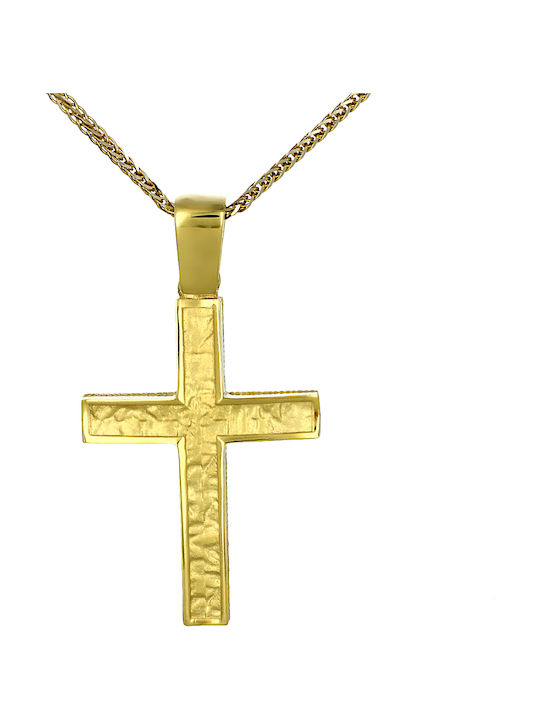 Herren Gold Kreuz 14K