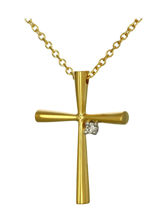 Femeiesc Aur Cruce 14K