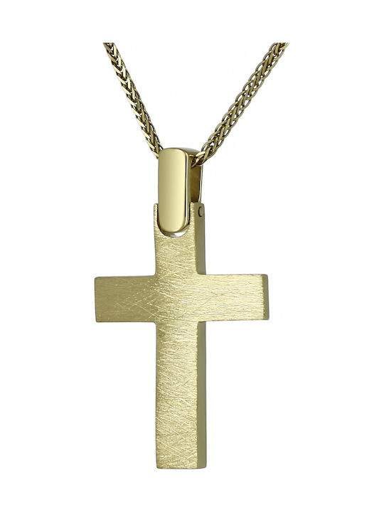 Herren Gold Kreuz 14K