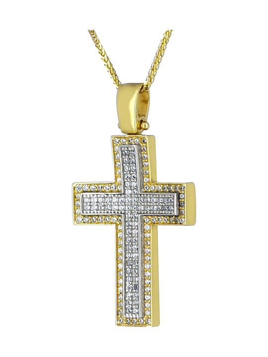 Damen Gold Kreuz 14K