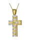 Damen Gold Kreuz 14K